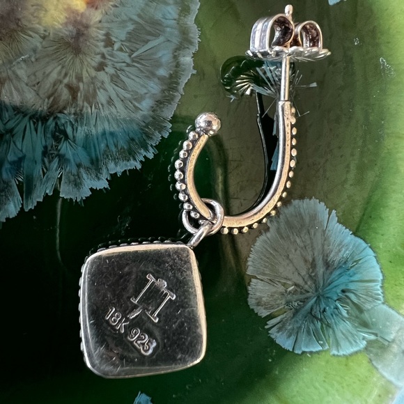 John Hardy 18k gold and silver dot drop earrings - Picture 4 of 11